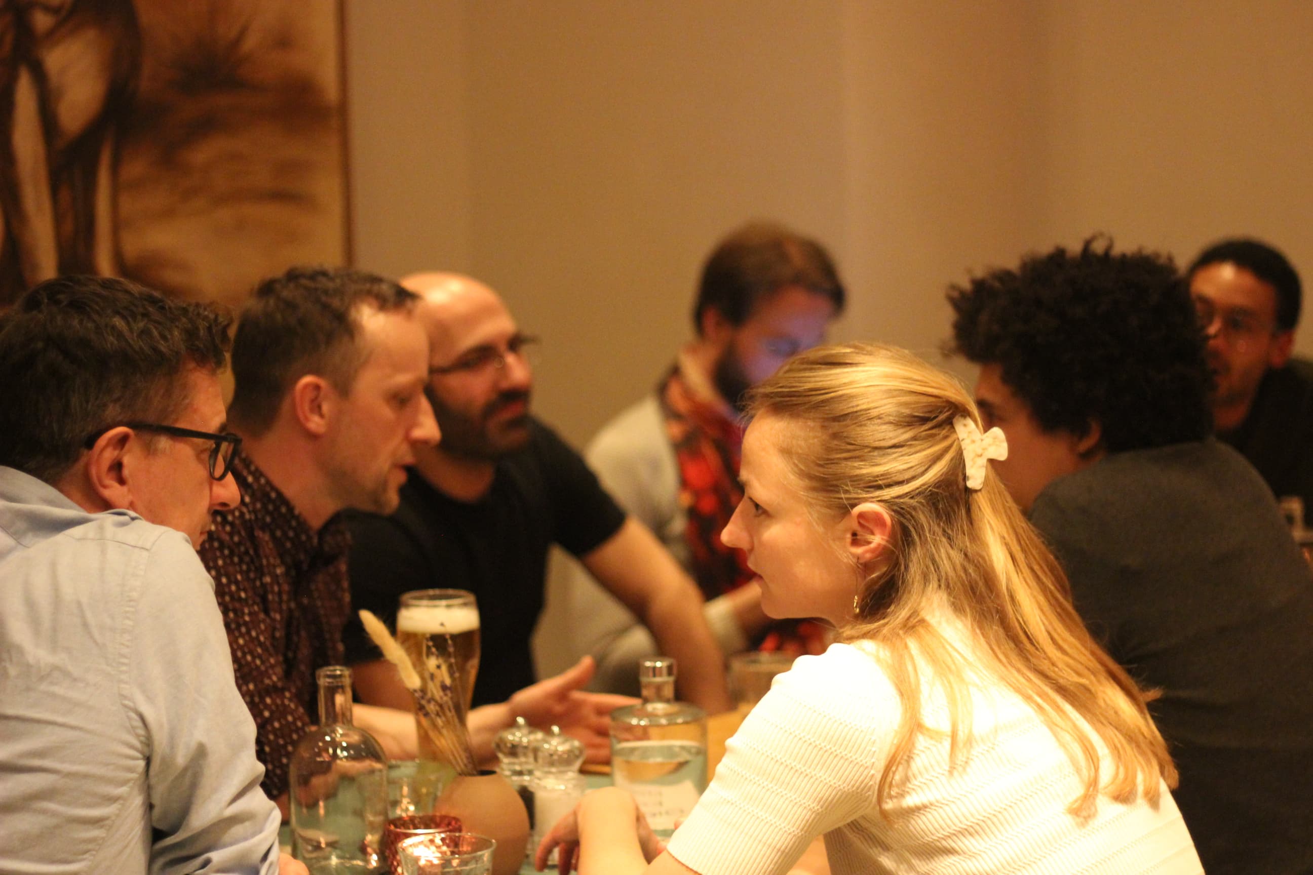 Food, beer & ideas going around at the Climate Tech Dinner in Berlin